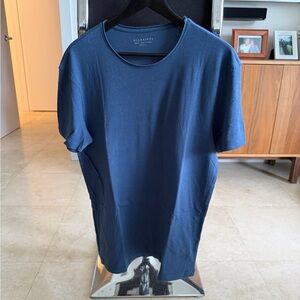 All Saints Figure Tee, Color is Navy Blue, Men's Shirt